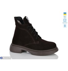 Черевики жіночі на зиму (6 пар р.37-41) коричневий  "LIKA"