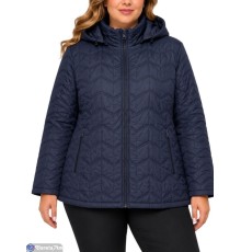 Куртка жіноча на весну/осінь (5 шт. р.сетка 3XL-7XL) синій  "Kalabok"