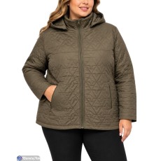 Куртка жіноча на весну/осінь (5 шт. р.сетка 3XL-7XL) хакі  "Kalabok"