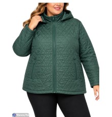 Куртка жіноча на весну/осінь (5 шт. р.сетка 3XL-7XL) зелений  "Kalabok"