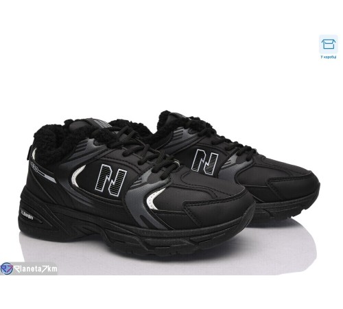 Кросівки жіночі на зиму (8 пар р.37-42) чорний  "Normashoes"