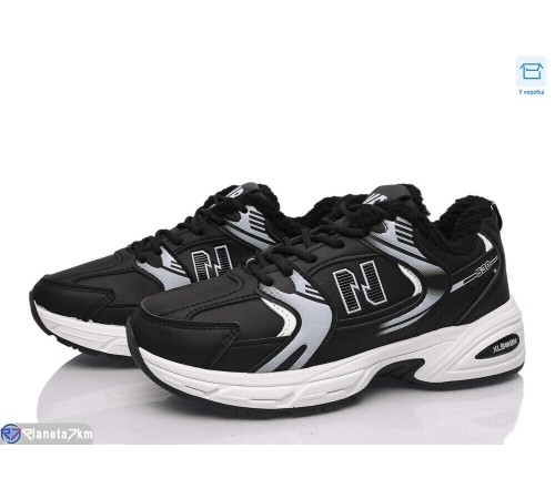 Кросівки жіночі на зиму (8 пар р.37-42) чорний  "Normashoes"