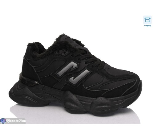 Кросівки жіночі на зиму (8 пар р.36-41) чорний  "Normashoes"