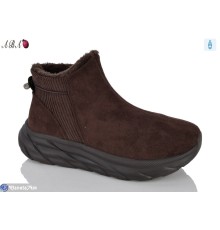 Черевики жіночі на зиму (8 пар р.36-41) коричневий  "Aba"