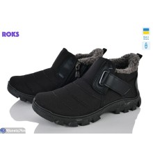 Черевики чоловічі на зиму (6 пар р.41-45) чорний  "Roks"