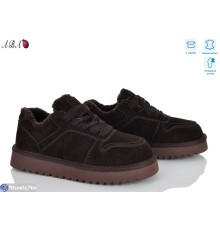 Кросівки жіночі на зиму (8 пар р.36-40) коричневий  "Aba"