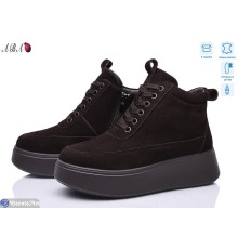 Черевики жіночі на зиму (8 пар р.36-41) коричневий  "Aba"