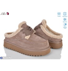 Жіночі сабо на зиму (8 пар р.36-40) коричневий  "Aba"