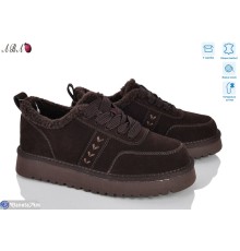 Кросівки жіночі на зиму (8 пар р.36-40) коричневий  "Aba"