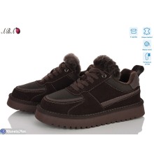 Кросівки жіночі на зиму (8 пар р.36-40) коричневий  "Aba"