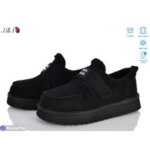Туфлі жіночі на зиму (8 пар р.36-40) чорний  "Aba"