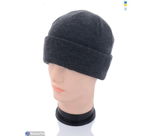 Шапка чоловіча на зиму (5 шт. р.сетка 56-62) сірий  "Angell"