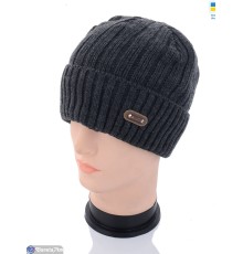 Шапка чоловіча на зиму (5 шт. р.сетка 56-62) сірий  "Angell"