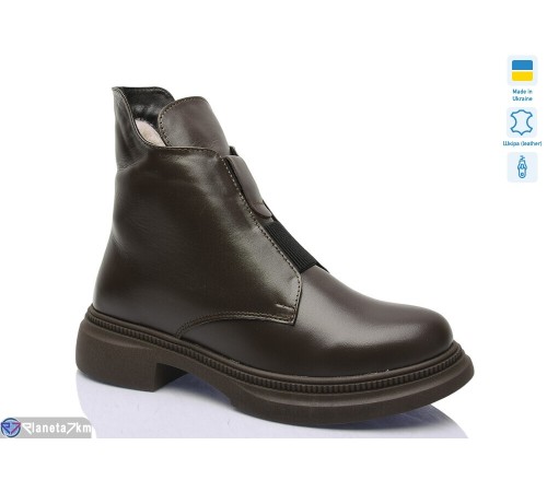 Черевики жіночі на зиму (6 пар р.37-41) коричневий  "LIKA"