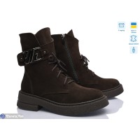 Черевики жіночі на зиму (6 пар р.36-41) коричневий  "LISA"