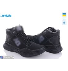 Черевики чоловічі на зиму (8 пар р.40-45) чорний  "LEOBAZA"