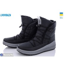 Черевики жіночі на зиму (8 пар р.37-42) чорний  "LEOBAZA"