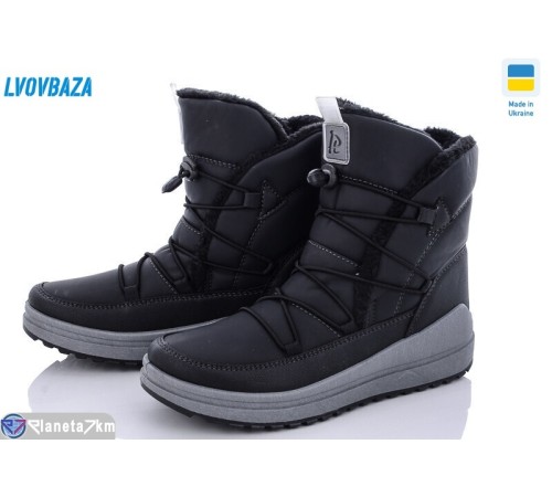 Черевики жіночі на зиму (8 пар р.37-42) чорний  "LEOBAZA"