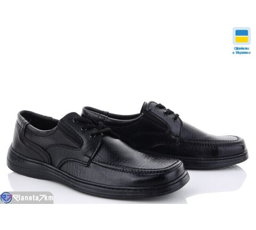 Туфлі чоловічі на весну/осінь (8 пар р.40-45) чорний  "LEOBAZA"