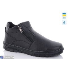 Черевики чоловічі на зиму (8 пар р.40-45) чорний  "LEOBAZA"