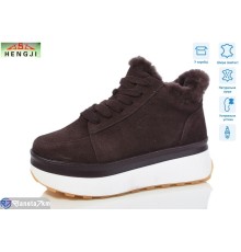 Черевики жіночі на зиму (8 пар р.36-41) коричневий  "HENGJI-ELENA"
