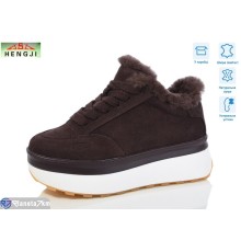 Черевики жіночі на зиму (8 пар р.36-41) коричневий  "HENGJI-ELENA"