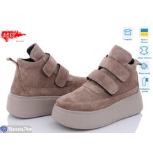 Черевики жіночі на зиму (6 пар р.36-40) коричневий  "ARTO"