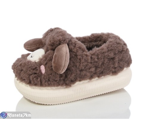 Тапки дитячі на зиму (12 пар р.28-35) коричневий "LULI" Тапки дитячі на зиму (12 пар р.28-35) коричневий "LULI"
