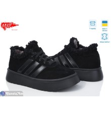 Кросівки жіночі на зиму (8 пар р.37-41) чорний  "ARTO"