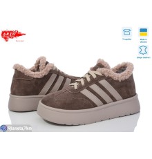 Кросівки жіночі на зиму (8 пар р.37-41) коричневий  "ARTO"