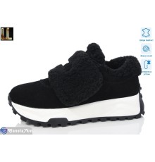 Кросівки жіночі на зиму (8 пар р.36-41) чорний  "Lilin"