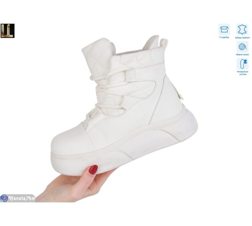Черевики жіночі на зиму (8 пар р.36-41) білий  "Lilin"