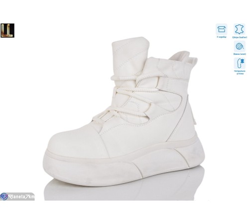 Черевики жіночі на зиму (8 пар р.36-41) білий  "Lilin"