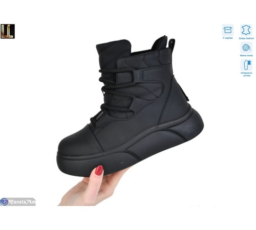 Черевики жіночі на зиму (8 пар р.36-41) чорний  "Lilin"