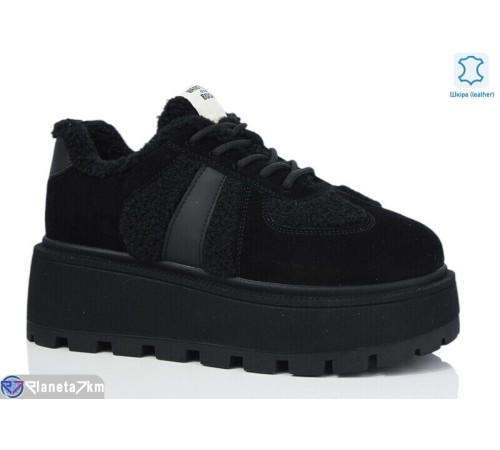 Кросівки жіночі на зиму (6 пар р.36-40) чорний  "TETRAST"