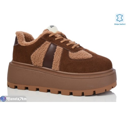 Кросівки жіночі на зиму (6 пар р.36-40) коричневий  "TETRAST"