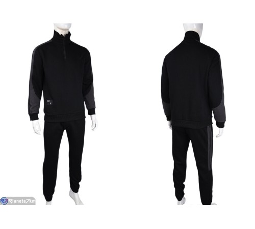 Спортивний костюм чоловічий на весну/осінь (5 шт. р.сетка L-4XL) чорний "Mirella" Спортивний костюм чоловічий на весну/осінь (5 шт. р.сетка L-4XL) чорний "Mirella"