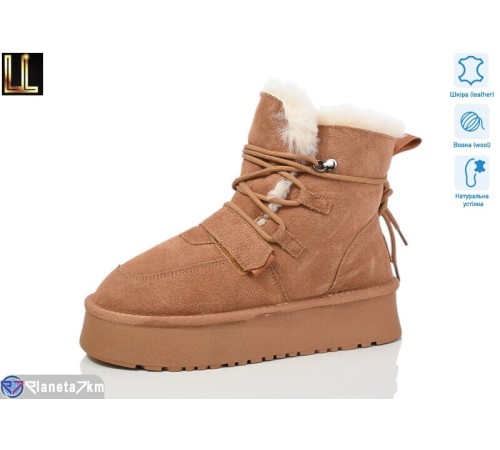 Уггі жіночі на зиму (8 пар р.36-41) camel  "Lilin"