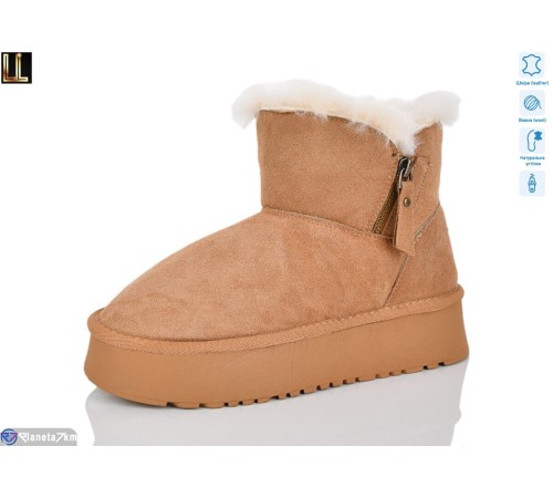 Уггі жіночі на зиму (8 пар р.36-41) camel  "Lilin" Уггі жіночі на зиму (8 пар р.36-41) camel  "Lilin"