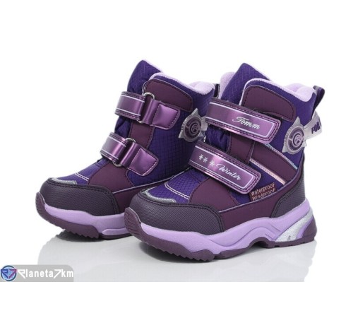 Дутики дитячі на зиму (8 пар р.22-27) фіолетовий "Normashoes" Дутики дитячі на зиму (8 пар р.22-27) фіолетовий "Normashoes"