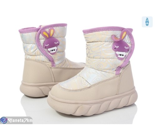 Дутики дитячі на зиму (8 пар р.23-28) бежевий "Normashoes" Дутики дитячі на зиму (8 пар р.23-28) бежевий "Normashoes"
