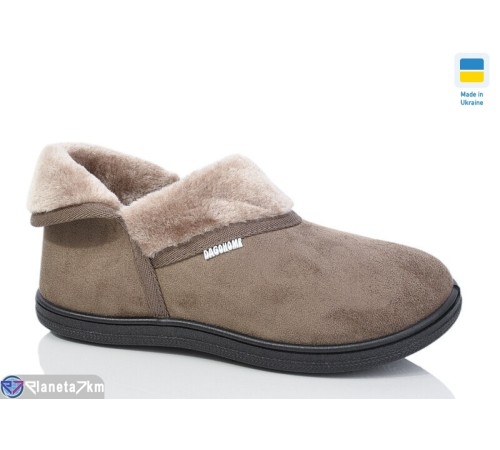 Тапки жіночі на зиму (8 пар р.37-41) коричневий  "Korka" Тапки жіночі на зиму (8 пар р.37-41) коричневий  "Korka"