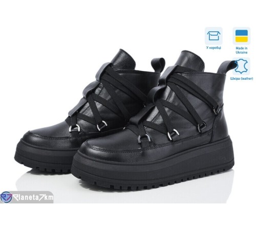 Черевики жіночі на зиму (5 пар р.36-40) чорний  "LISA"