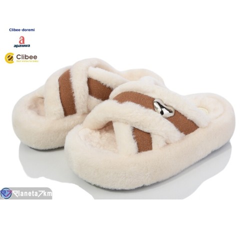 Тапки жіночі на зиму (6 пар р.35-40) бежевий  "BELIES-D"