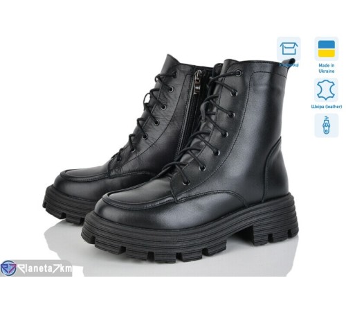 Черевики жіночі на зиму (8 пар р.37-40) чорний  "Linda"