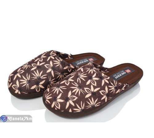 Тапки жіночі на весну/осінь (6 пар р.36-40) коричневий  "LUXORIS"