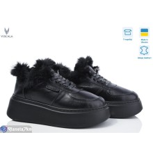 Кросівки жіночі на зиму (6 пар р.36-41) чорний  "Viscala"