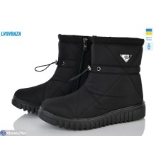 Черевики жіночі на зиму (6 пар р.38-42) чорний  "LEOBAZA"