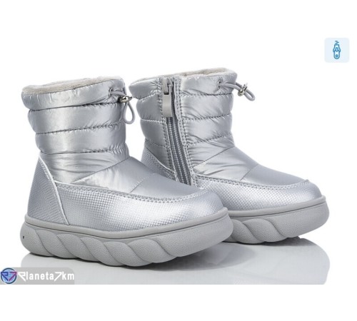 Дутики дитячі на зиму (8 пар р.23-28) срібний "Normashoes" Дутики дитячі на зиму (8 пар р.23-28) срібний "Normashoes"