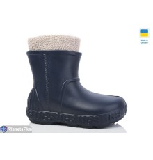 Жіноче гумове взуття на зиму (6 пар р.37-41) синій  "Korka"